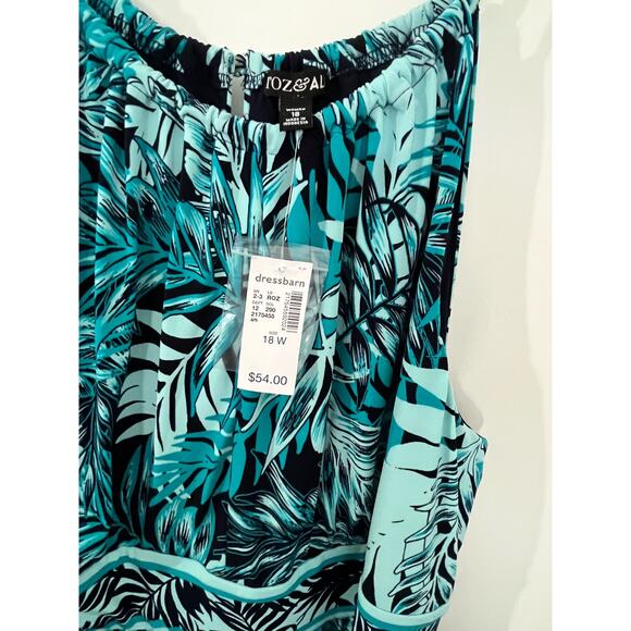 New dressbarn Roz and Ali Halter Long Maxi Dress 18 W Stretch Summer Easter - Picture 5 of 7